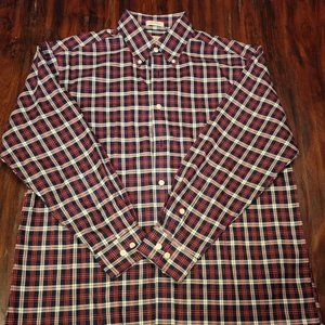 Men's Size L Orvis Plaid Shirt, Button Down Collar